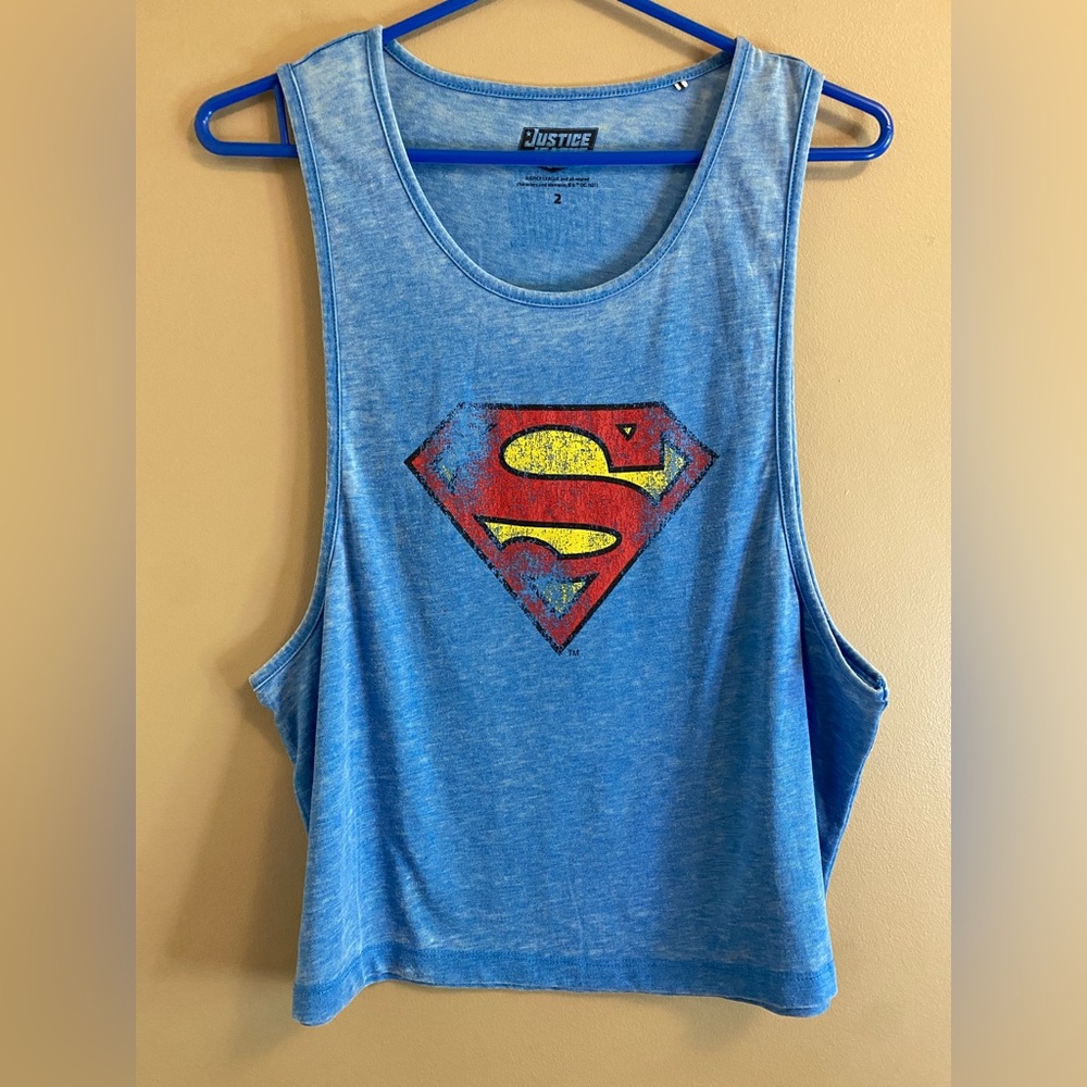 Justice League Blue Superman Tank Top